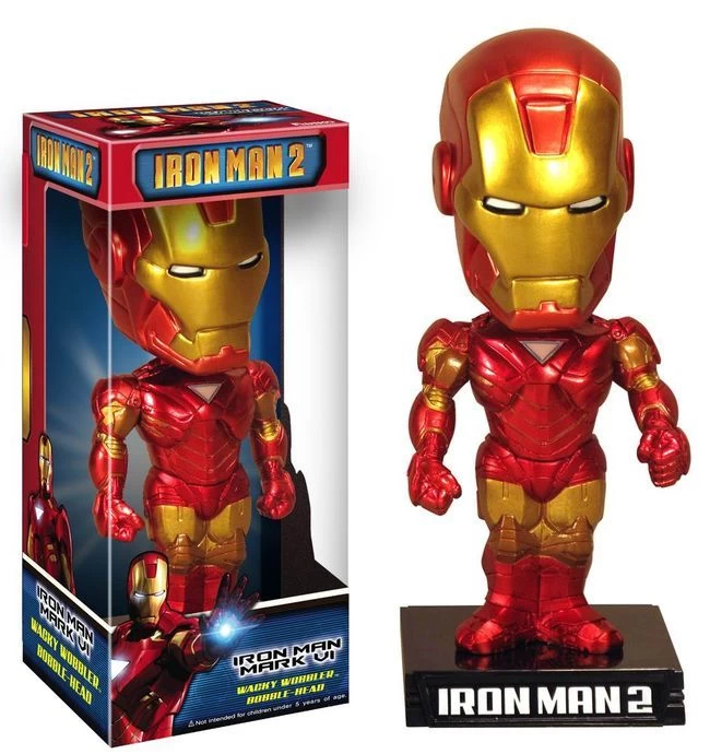 FUNKO Iron Man 2 Mark VI Wacky Wobbler Bobble-Head 1 FUNKO Iron Man 2 Mark VI Wacky Wobbler Bobble-Head