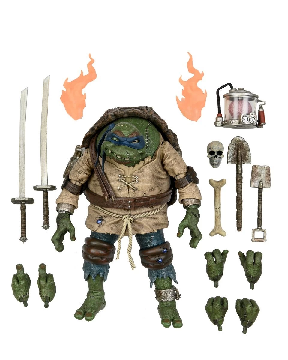 NECA Universal Monsters X TMNT - Ultimate Leonardo Als The Hunchback Figur 1 NECA Universal Monsters X TMNT - Ultimate Leonardo Als The Hunchback Figur