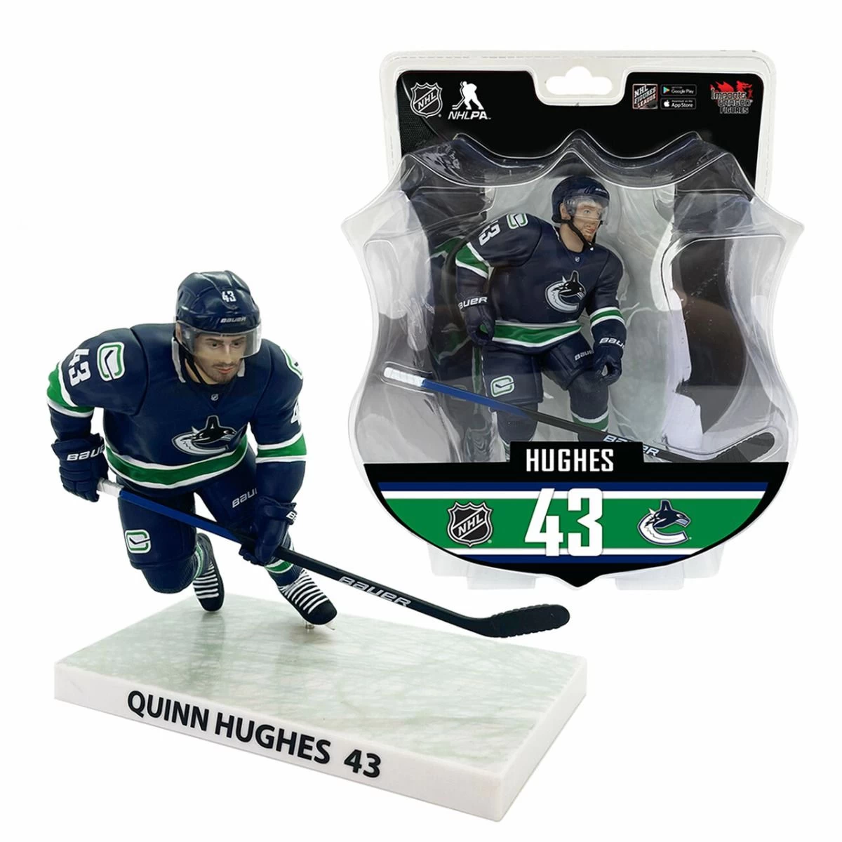 NHL - Vancouver Canuks - Quinn Hughes - Figur 2 NHL - Vancouver Canuks - Quinn Hughes - Figur – Bild 2